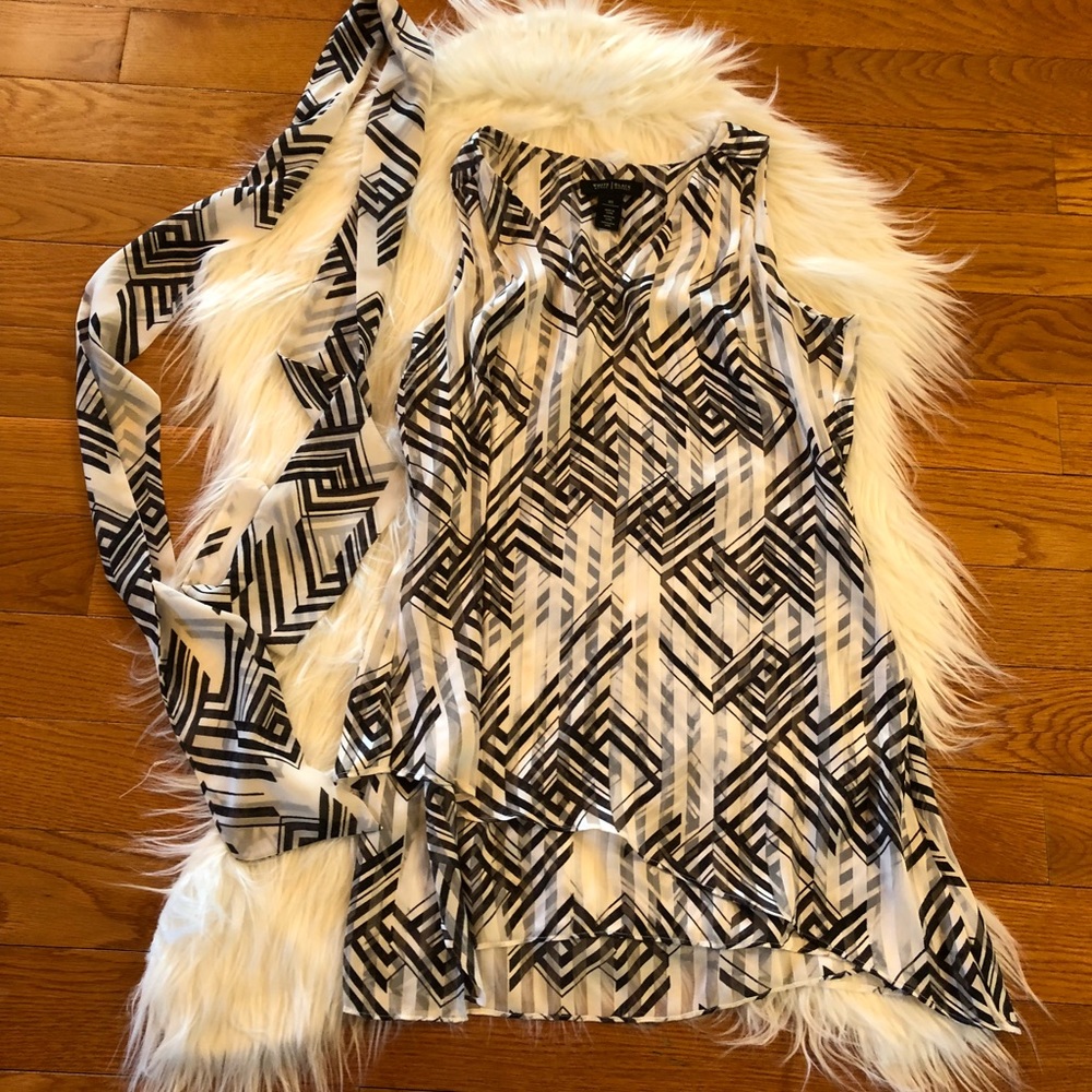 WHBM Blouse & Matching Scarf